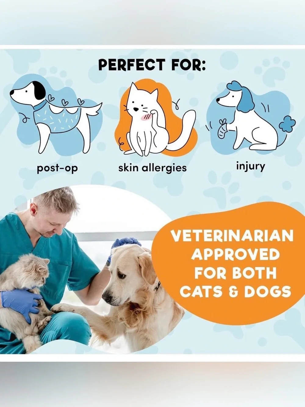 BENCMATE Inflatable Dog Cone Collar Alternative, Soft Dog Cone for Small Medium